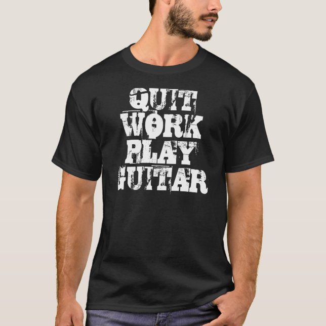 VERLASSENE ARBEITS-SPIEL-GITARRE T-Shirt (Vorderseite)