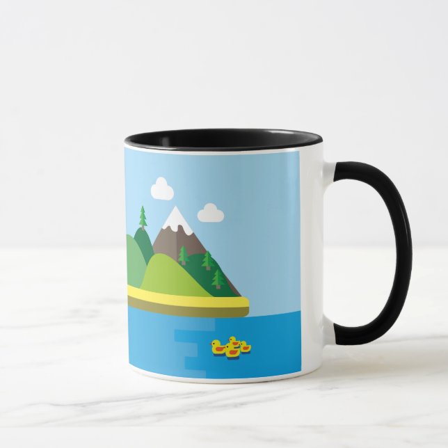 Verlassene Inselmuster-Tasse Tasse (Rechts)