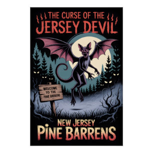Verlassene Pine Barrens New Jersey Horror Kunst Poster