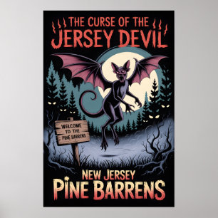Verlassene Pine Barrens New Jersey Horror Kunst Poster