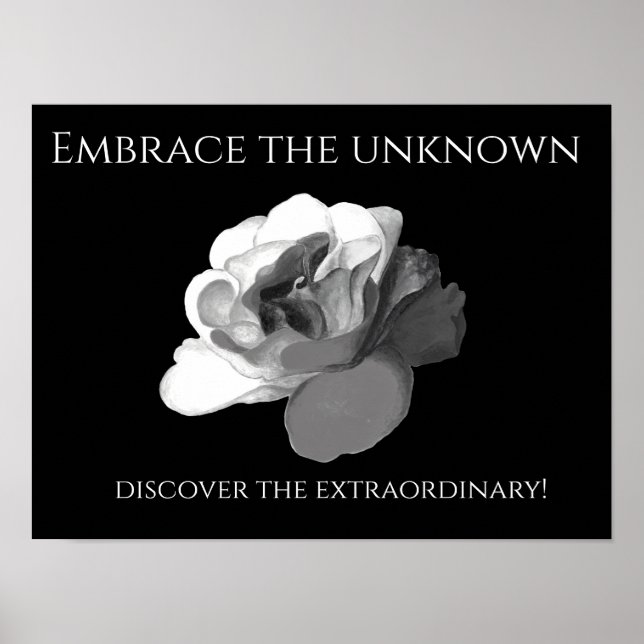 Verlassene Rose Gothic Poster - Umarme das Unbekan (Vorne)