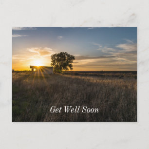 Verlassene Scheune Colorado Sonnenuntergang Gute B Postkarte