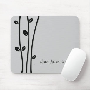 Verlassene schwarze Zweige Mousepad