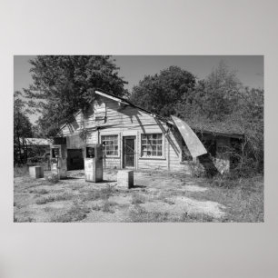 Verlassene Tankstelle Poster