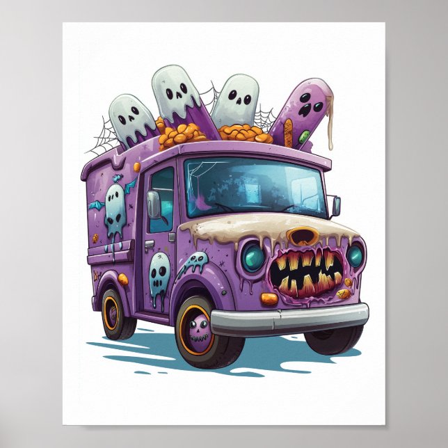 Verlassener Eiscreme-Wagen Poster (Vorne)