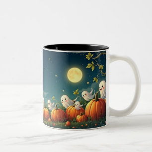 Verlassener Kürbisfeld Zweifarbige Tasse
