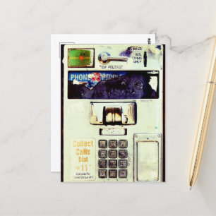 Verlassener Münzfernsprecher Postkarte