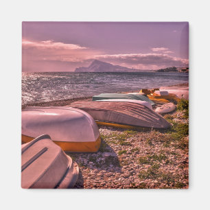 Verlassener Strand der Ruderboot- L'Olla, Altea Magnet