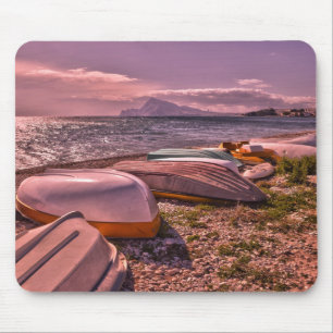 Verlassener Strand der Ruderboot- L'Olla, Altea Mousepad