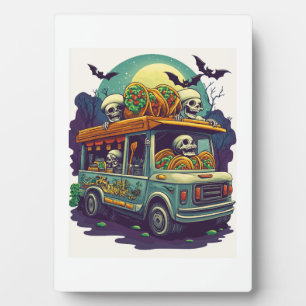 Verlassener Taco-Lieferwagen Fotoplatte