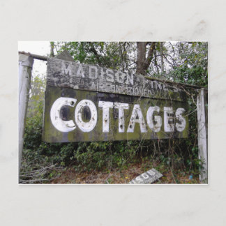 Verlassenes Motor Inn-Zeichen Postkarte