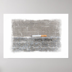 Verlassenes rauchendes Plakat - beendigend =