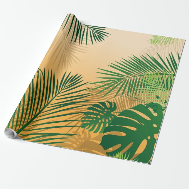 Verlässt 4 geschenkpapier (Ungerollt)