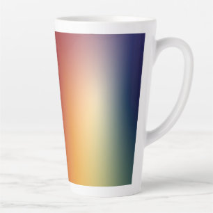 Verlaufsdesignhintergrund auf Latte-Tasse Milchtasse