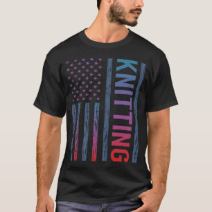 Verlaufsflagge Stricken Strick Strickerin T-Shirt