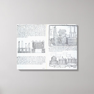 Verlegende Stiftungen von 'Della Architettura', Pu Leinwanddruck