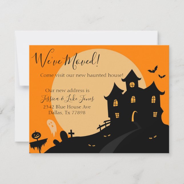 Verlegung der Ankündigung Spuk House Halloween (Vorderseite)
