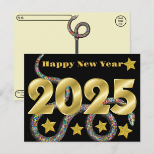 Verlegung Glück 2025 Jahr der Schlange Postkarte