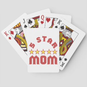 Verleihe 5 Sterne-Mama Spielkarten