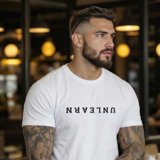 VERLERNEN - Moderne minimalistische Typografie-Äst T-Shirt