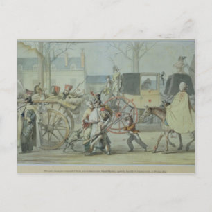 Verletzte französische Soldaten, die nach Paris ko Postkarte