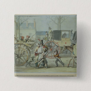 Verletzte französische Soldaten, die Paris Button