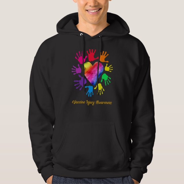 Verletzung des Impfstoffes Bewusstsein Handverletz Hoodie (Vorderseite)