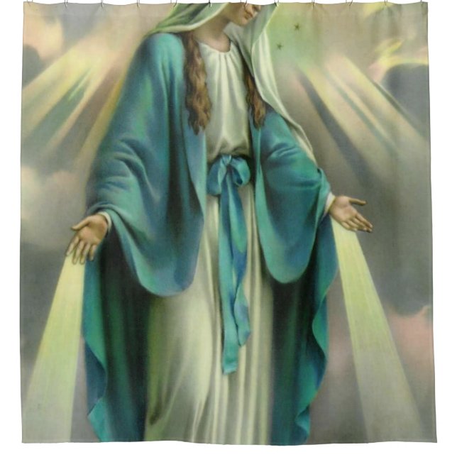 Verletzungen von Virgin Mary Duschvorhang (Vorderseite)