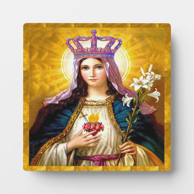 Verletzungen von Virgin Mary Fotoplatte (Vorderseite)