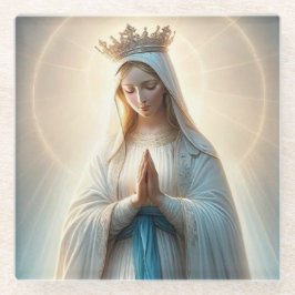 Verletzungen von Virgin Mary Glasuntersetzer