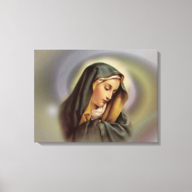 Verletzungen von Virgin Mary Leinwanddruck (Vorderseite)