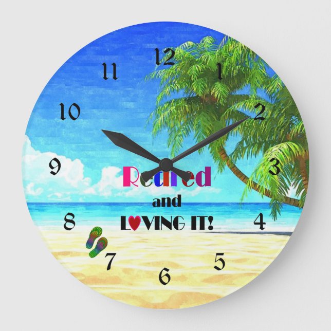 Verleumde es und liebe es! große wanduhr (Vorderseite)