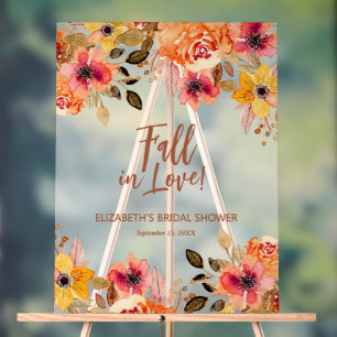 Verlieb dich Florale Hochzeitsdusche Willkommen Acrylschild