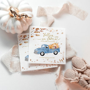Verlieb dich in den Herbst-Baby-Shower Serviette