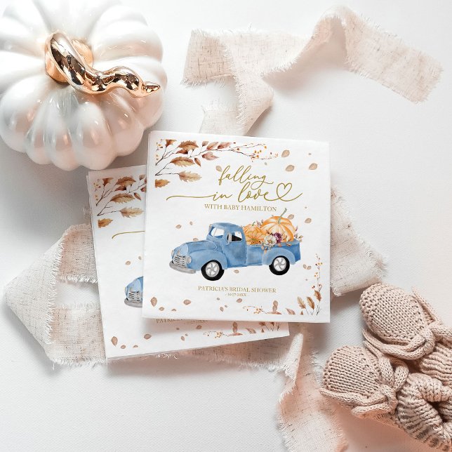Verlieb dich in den Herbst-Baby-Shower Serviette (Von Creator hochgeladen)