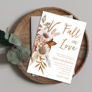 Verlieb dich in die rustikale Herbst-Hochzeitseinl Einladung