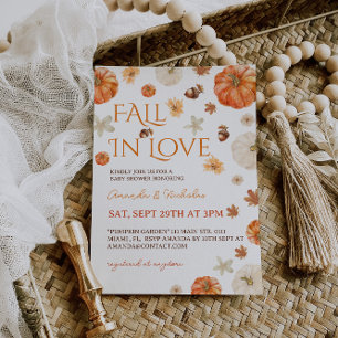 Verlieb dich in Floral Herbst-Baby-Party Einladung