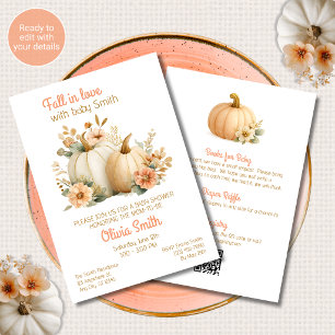 Verlieb dich in Pumpkins Baby Shower - Alles in Ei Einladung