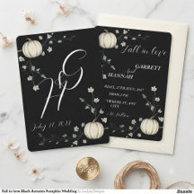 Verlieb dich in Schwarze Herbst-Pumpkin-Hochzeit