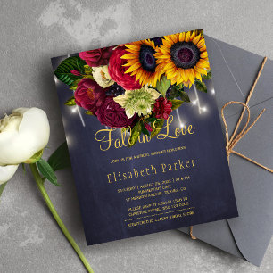 Verlieb dich Sonnenblumen Rosen BUDGET Brautparty