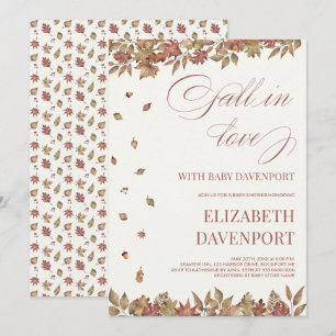 Verliebe dich in die Baby-Herbstfoliage-Baby-Party Einladung