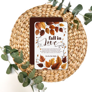 Verliebe dich in die Baby Shower Herbstblätter Begleitkarte