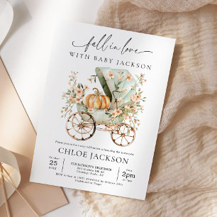 Verliebe dich, kleiner Kürbis, Herbst-Baby-Party Einladung