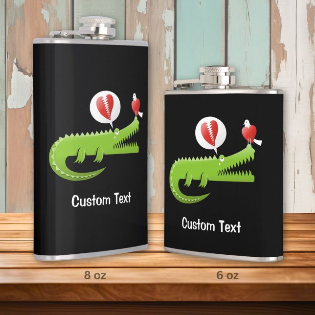 Verliebte Alligator-Flasche Flachmann (Von Creator hochgeladen)