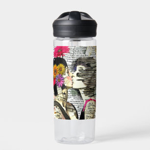 Verliebte Frauen Stolz Küssen Trinkflasche