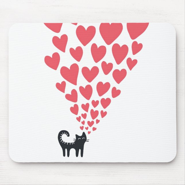 Verliebte Katze Mousepad (Vorne)