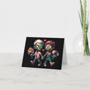Verliebte Zombies Feiertagskarte