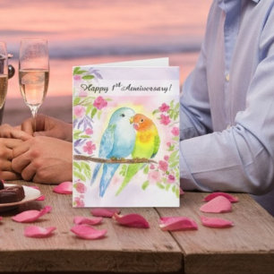 Verliebte zum 1. Hochzeitstag Karte