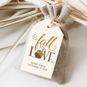 Verliebter Herbst-Acorn-Gefälligkeit Geschenkanhänger