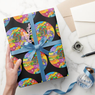 Verliebtes Hahn Geschenkpapier